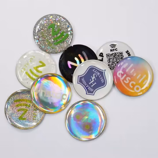 Rewritable RFID NFC Tag Anti-Metal Sticker with Printed Qr Code