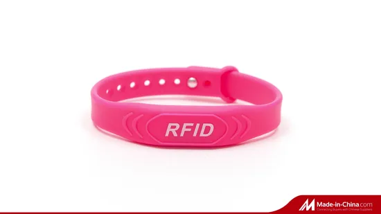 Pulseira RFID de PVC/Silicone de 125kHz/13,56MHz usada para controle de acesso (PVC-04)