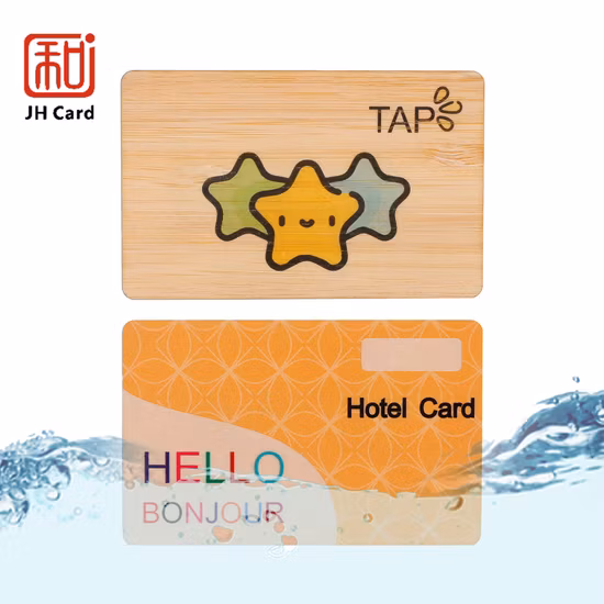 Cartão de madeira RFID ecológico DESFire EV2 para hotel (ISOW)