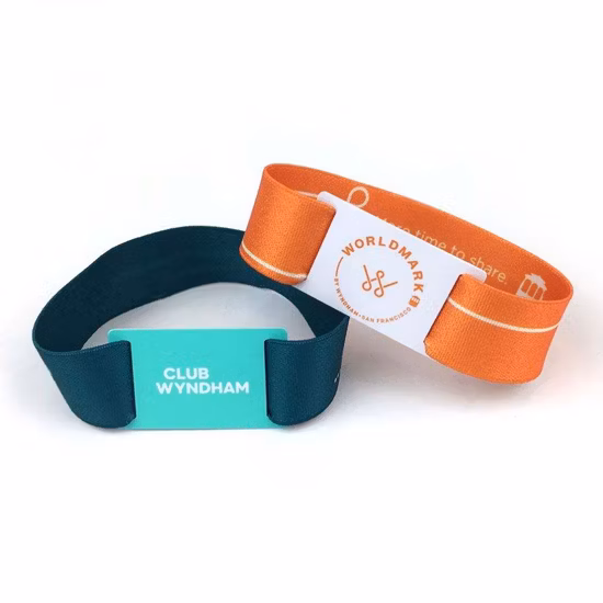 Pulseira elástica reutilizável RFID elástica NFC Ntag213 pulseira elástica