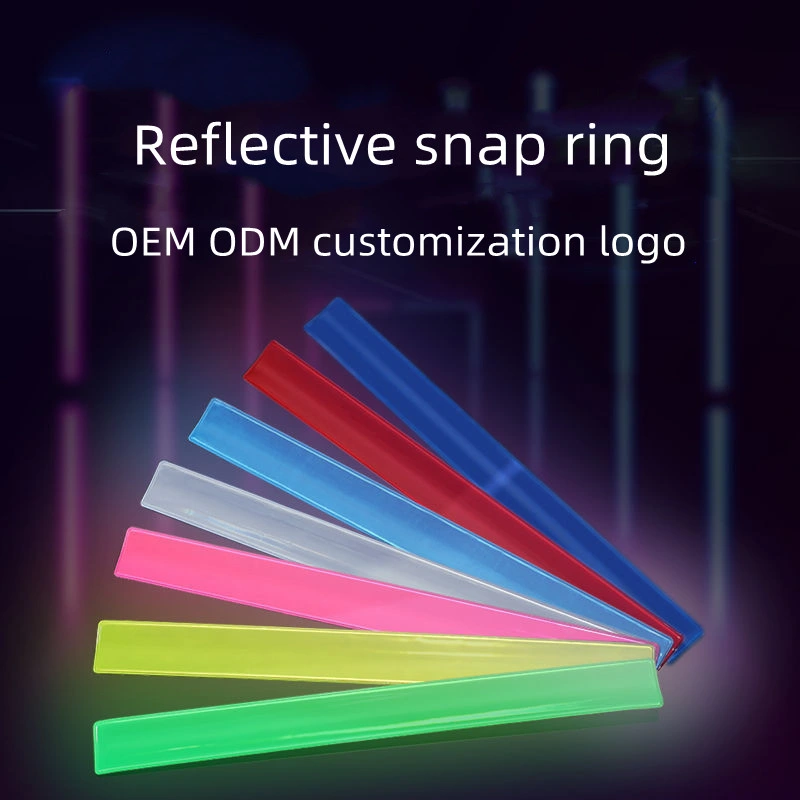 OEM ODM Advertisement Gifts Promotion Custom Logo LED Night Running Armband Outdoor Cycling Warning Wristband LED Belt Slap Snap