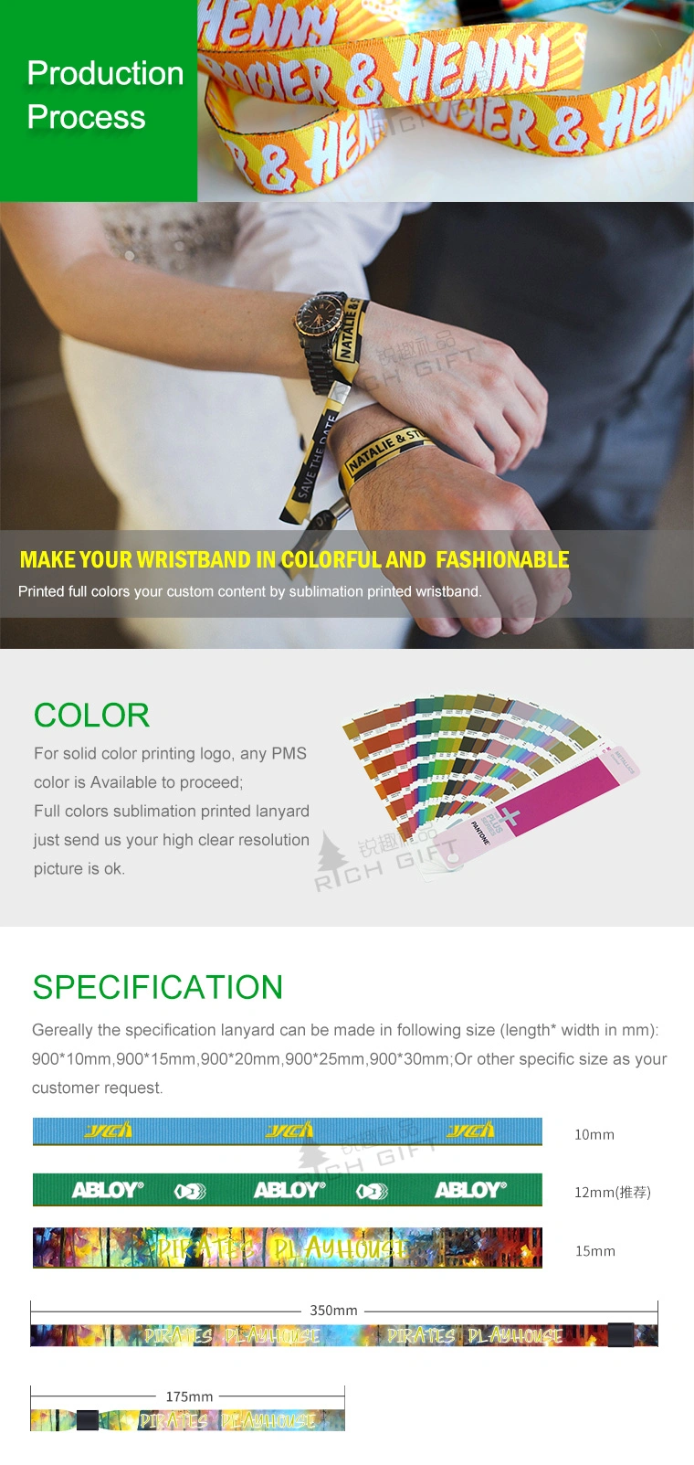 Promotion Custom Fashion Festival Event Printed Rainbow Elastic RFID Textile Polyester Fabric Bracelet Coachella Friendship Satin Ribbon Nylon Woven Wristband