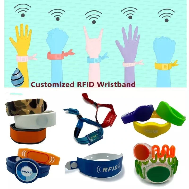 RFID Wristband Qr Code Printing RFID Fabric Wristbands